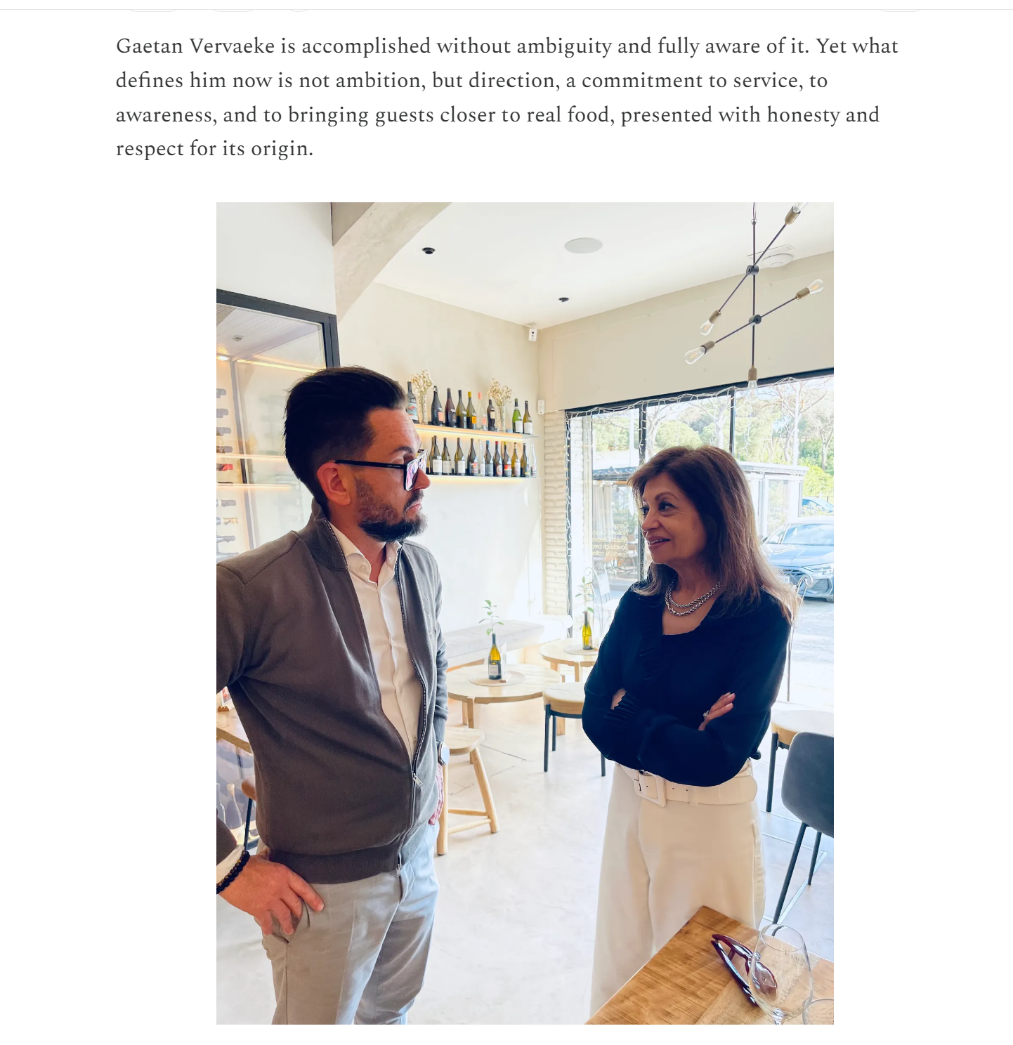 Gaetan - Subtil Wine Bar in The Press
